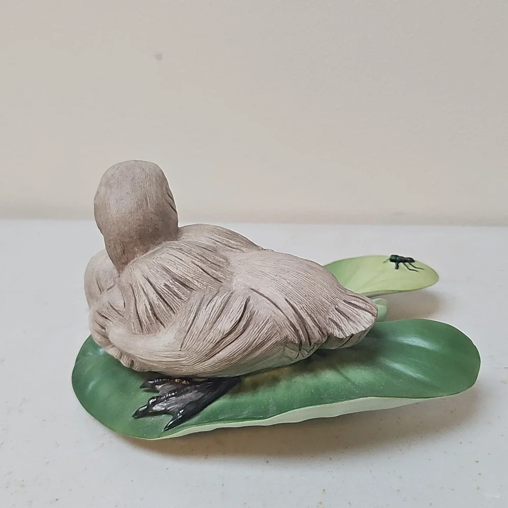 Boehm Porcelain Figurine Of Duck On Lily Pad 3.5